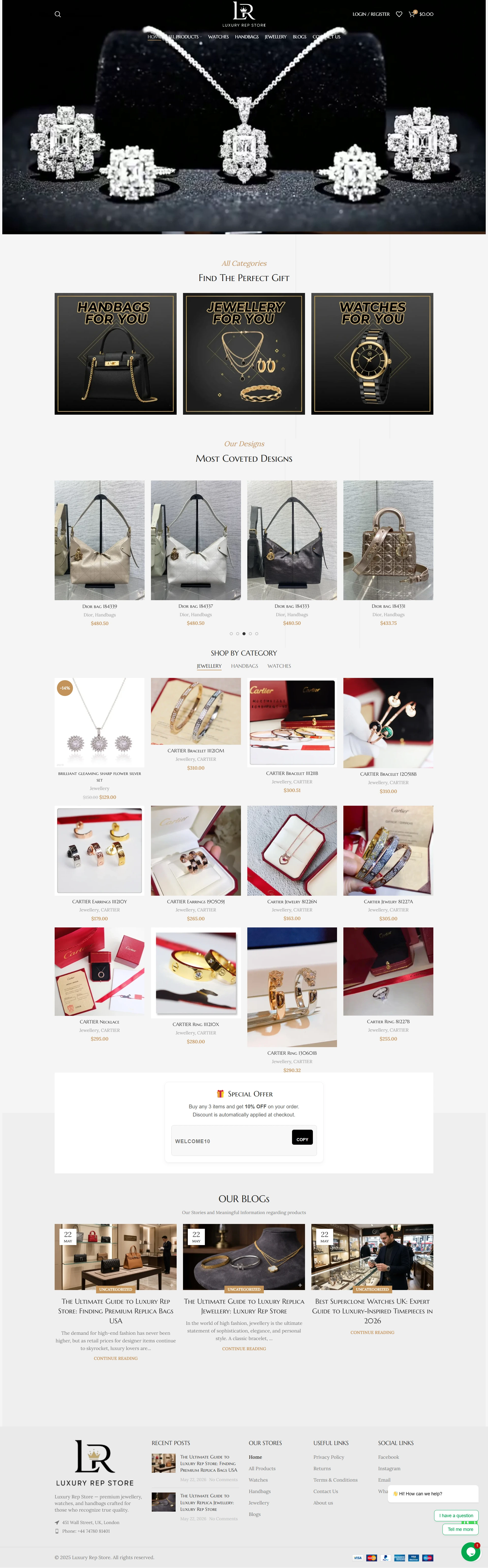 Luxury Rep Store full page preview