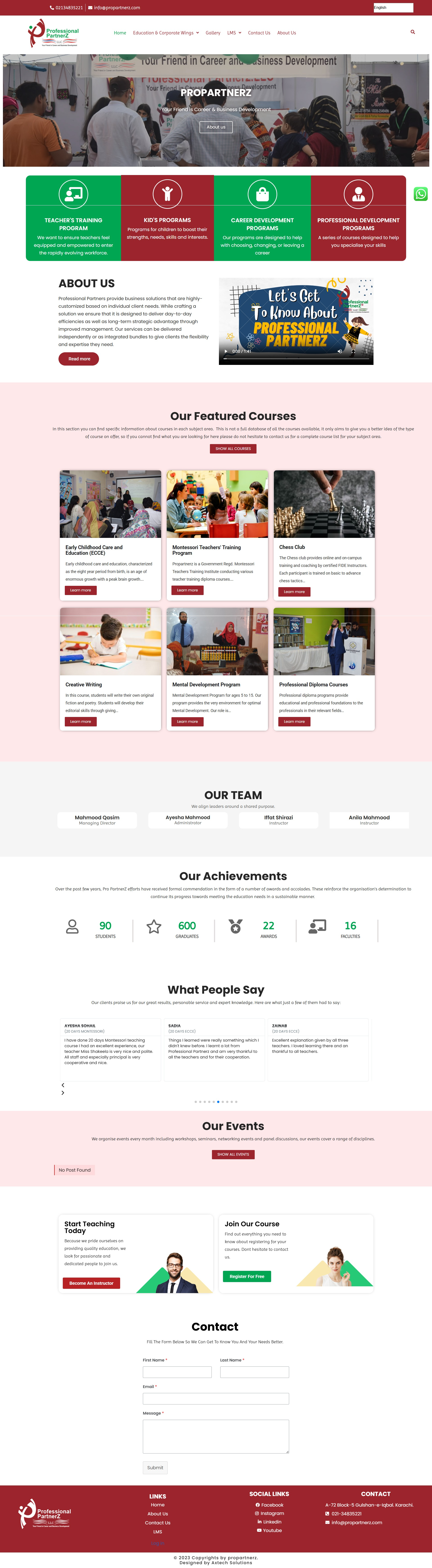 ProPartnerz full page preview